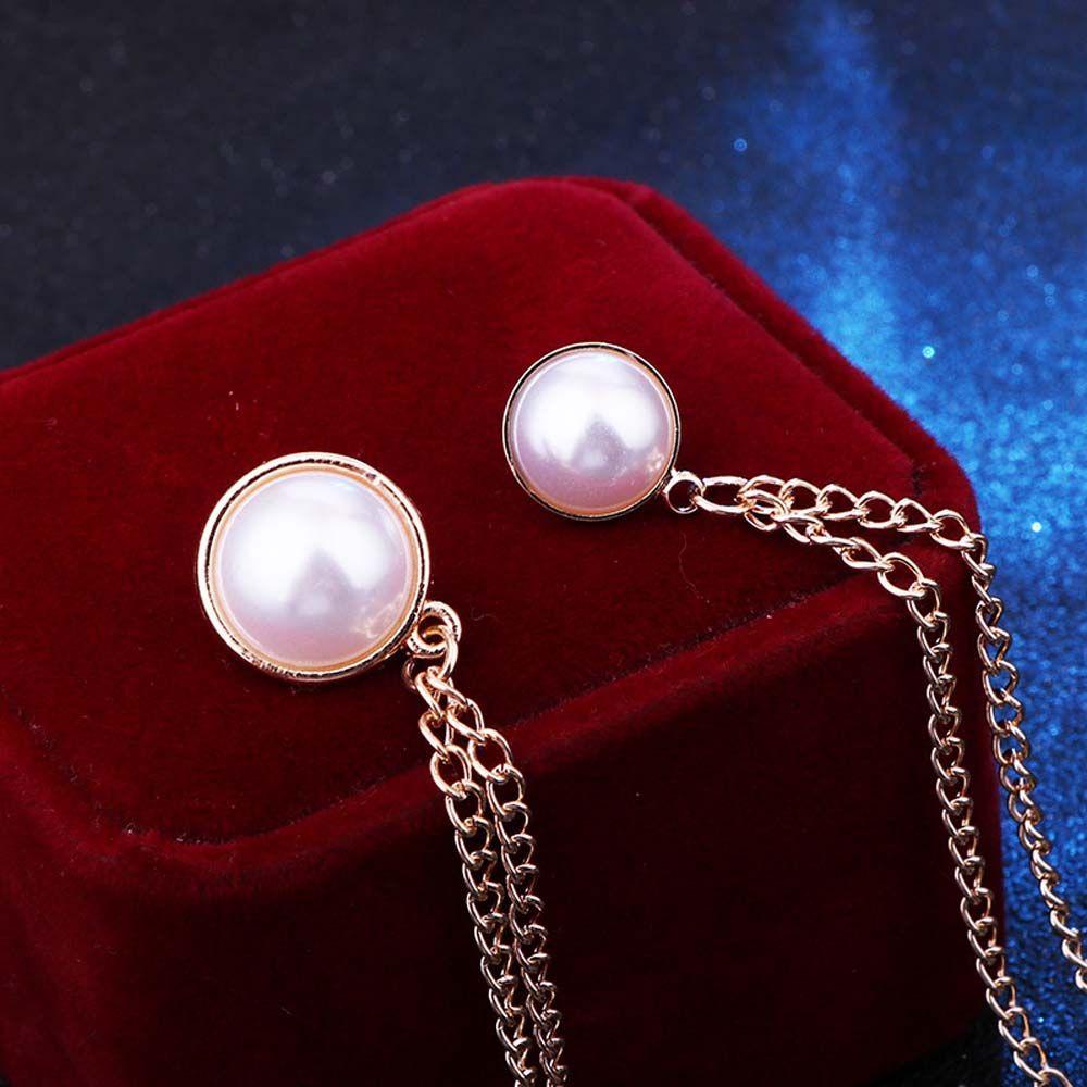 VANES1 Trâm Cài Cổ Áo Hai Lớp Đơn Giản Cho Nam Nữ