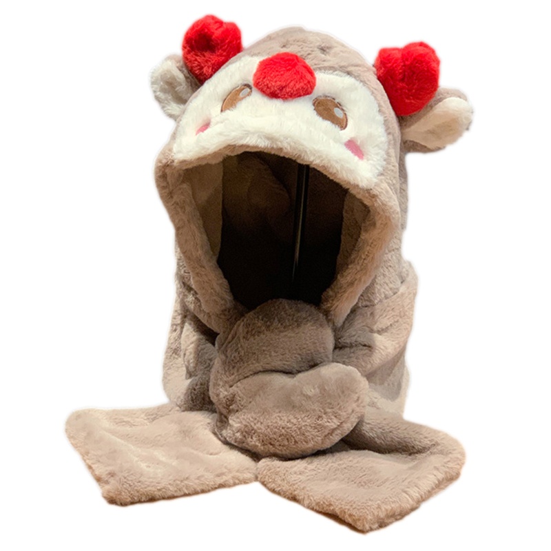 Mũ Trùm Đầu Kèm Khăn Choàng Chống Gió Thời Trang Cho Ba Mẹ Và Bé