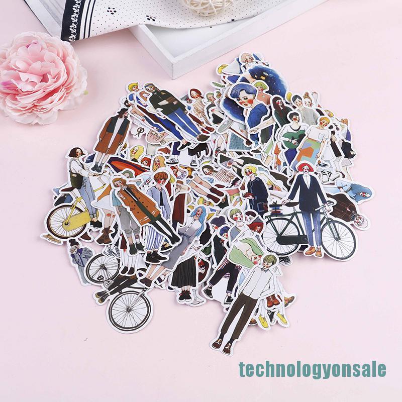 Set 280 Miếng Dán Trang Trí Hình Cô Gái Dễ Thương Diy