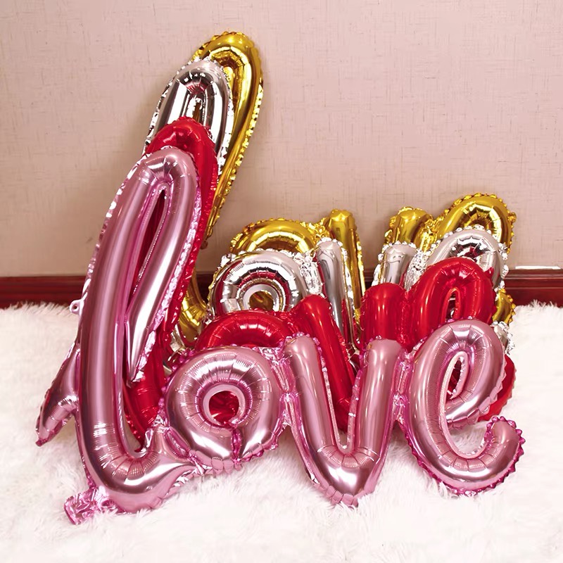 Bóng chữ Love trang trí sinh nhật cầu hôn tiệc cưới size to nhiều màu sắc HAPPYKID BCLOVE