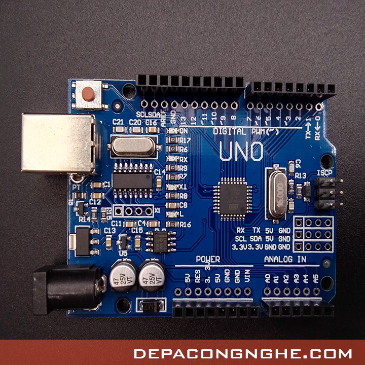 Mạch Arduino Uno R3 chíp dán ATMEGA328P CH340 (kèm cáp)