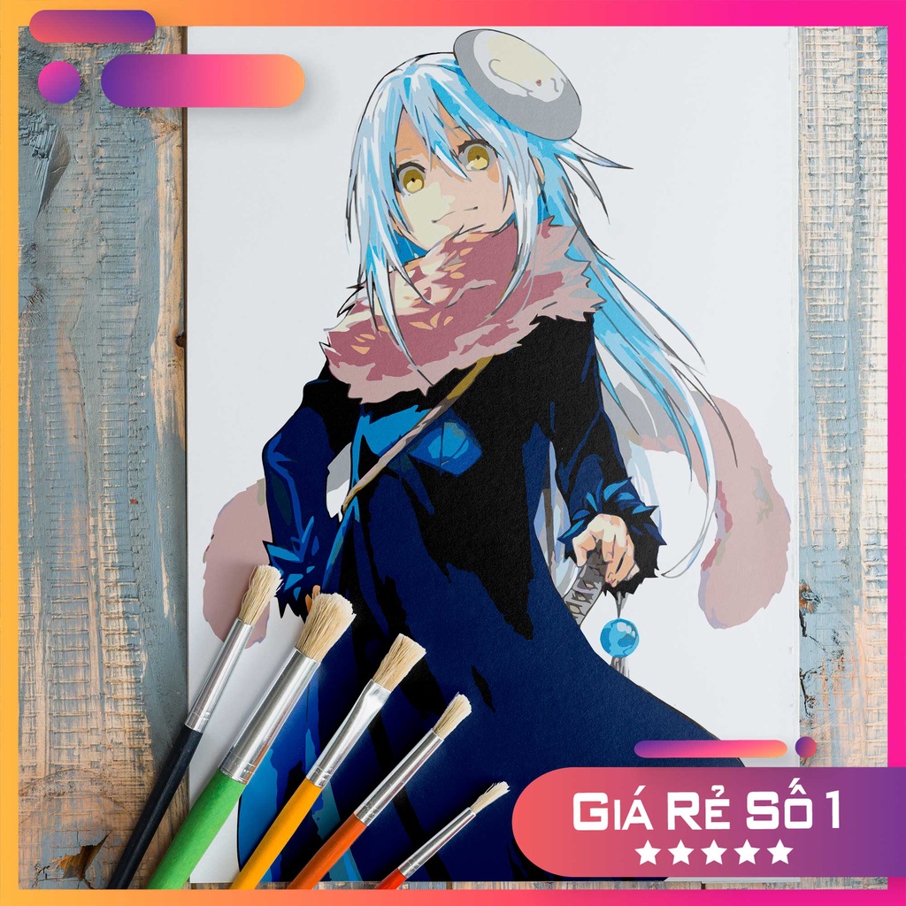 Tranh tô màu số hóa - TRANH ANIME - Tensei shitara Slime Datta Ken (mẫu số A1027)