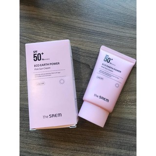 Kem Chống Nắng The Seam Eco Earth Power Pink Sun Cream SPF 50 / PA++++ mẫu mới nhất 2020