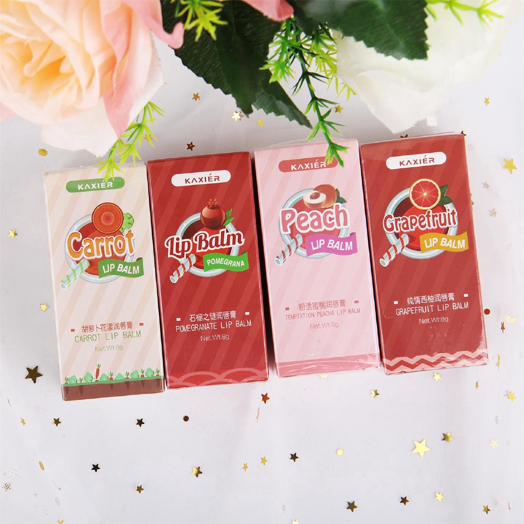 [Hàng mới về] Son dưỡng môi thiết kế hình cây kem 4 màu thay đổi theo nhiệt độ