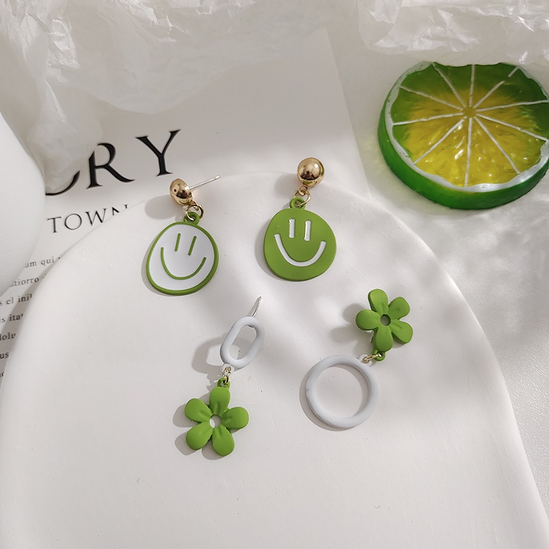 Bông Tai S925 Màu Xanh Lá Dễ Thương Cho Nữ