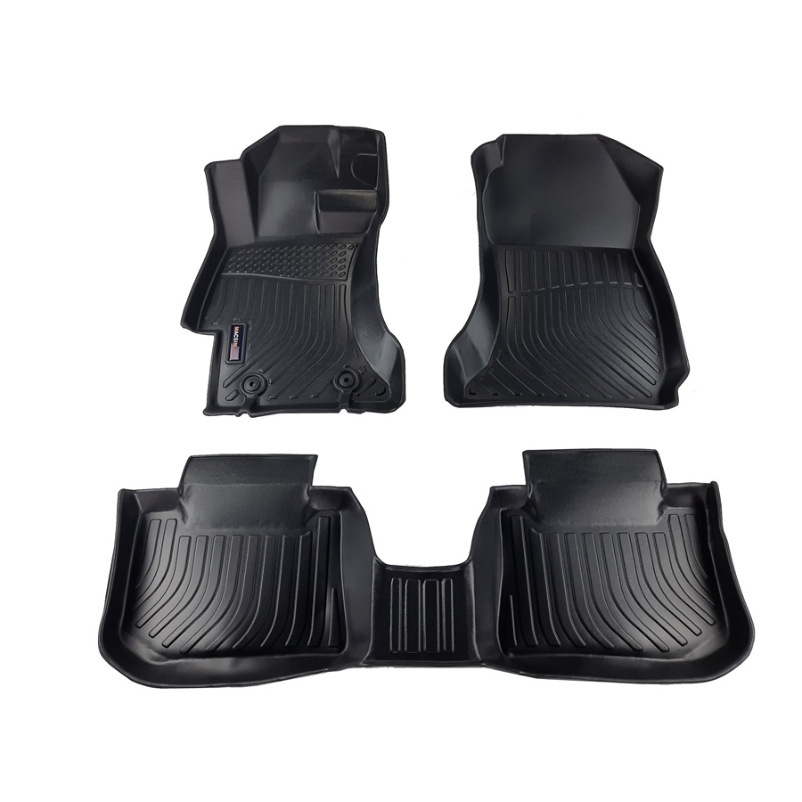 Thảm lót sàn xe ô tô Subaru WRX 2015-2020 Nhãn hiệu Macsim chất liệu nhựa TPV cao cấp màu đen