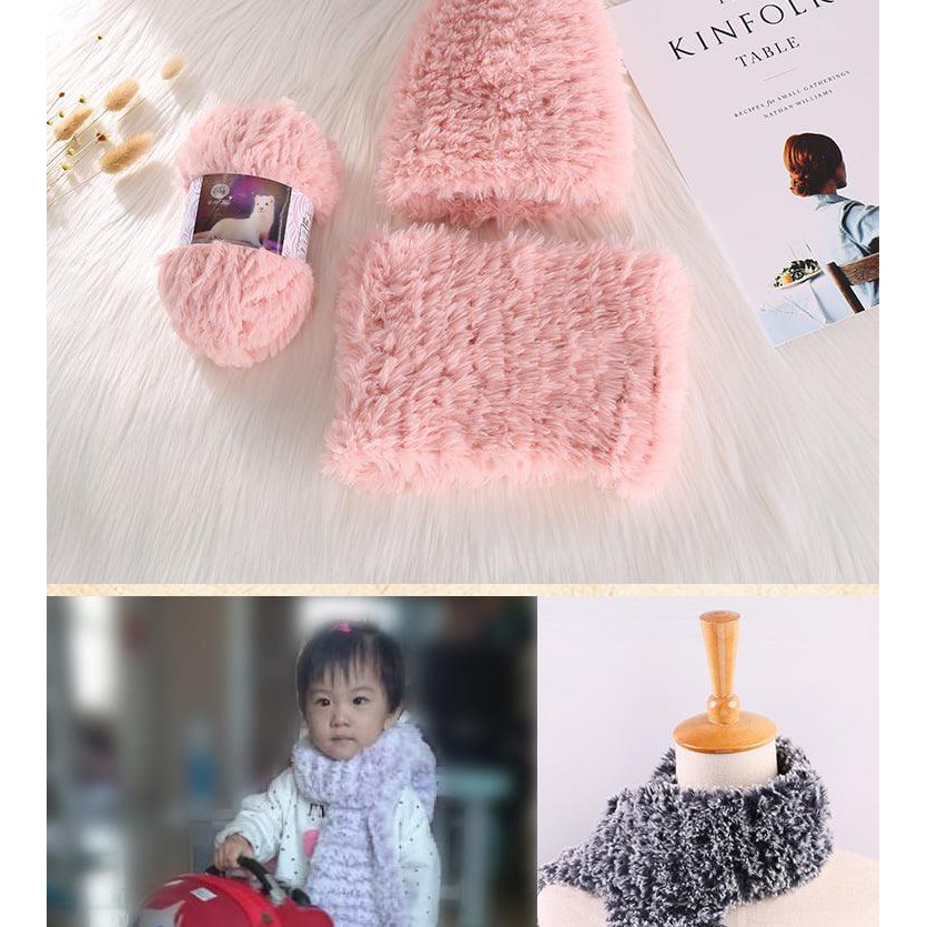 Len lông chồn cao cấp Cashmere 50gr, len mịn nhẹ an toàn cho bé - Tiệm nhà Lam