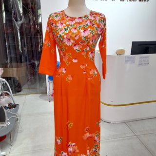 Áo dài đẹp 2022, áo dài thiết kế, in 3D- Mã D002