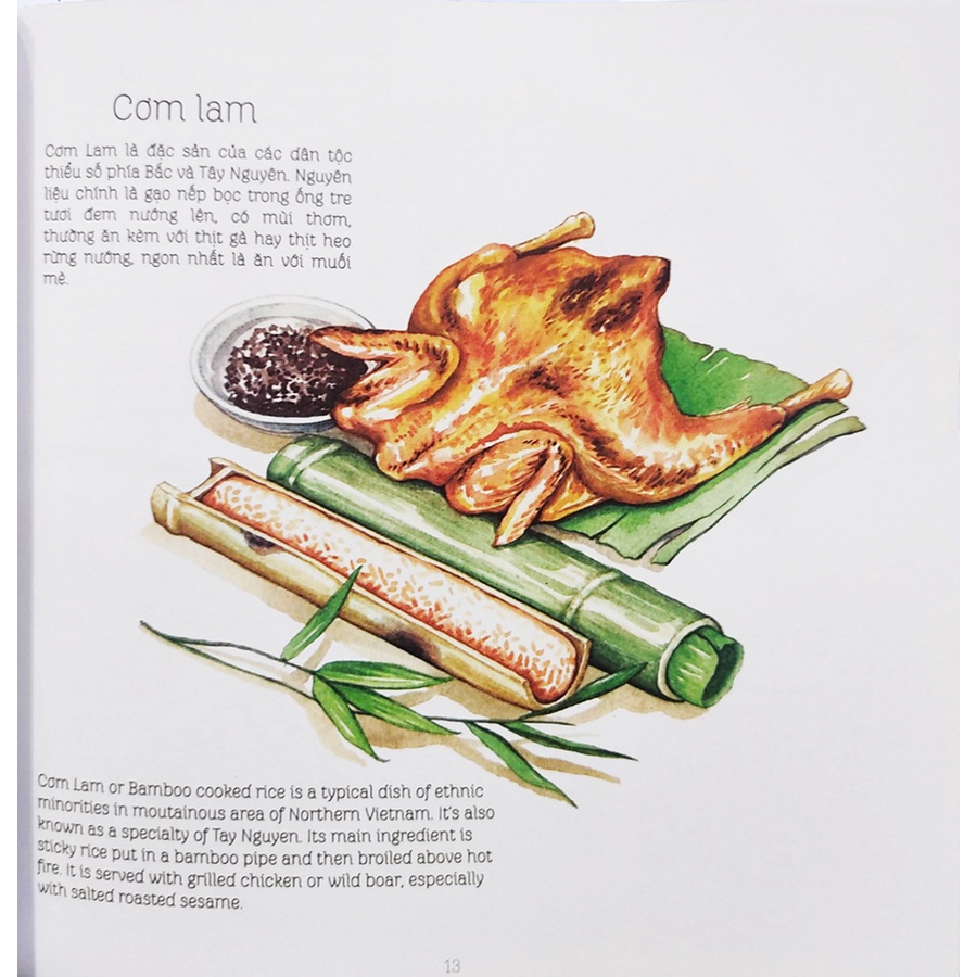 Sách Việt Nam miền ngon Viet Nam delicious food illustration Artbooks