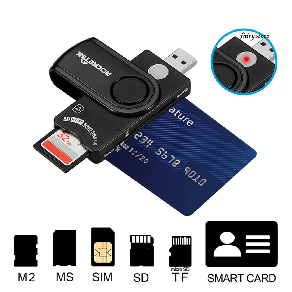 Đầu Đọc Thẻ Nhớ Thông Minh Ms M2 Sim Sd Tf Usb 2.0