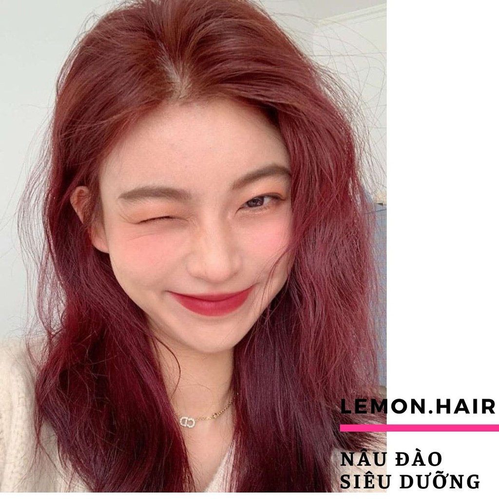 thuốc nhuộm tóc nâu đào + tặng oxy trợ dưỡng - lemon.hair