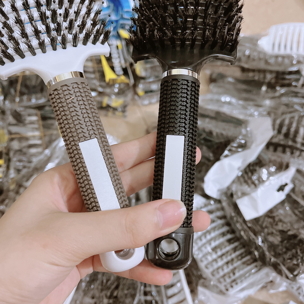 Lược gỡ rối,tạo phồng tóc,lược sấy tạo kiểu tóc bán nguyệt cỡ lớn chuyên dùng trong salon tóc