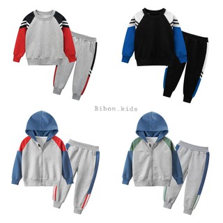 Bộ nỉ da cá bé trai 27KIDS Quảng Châu - Bộ quần áo nỉ da cá Bibon_kids