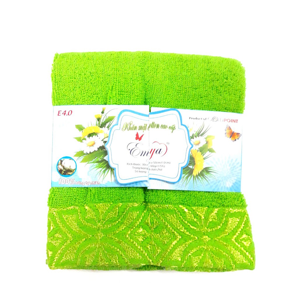 Khăn Mặt Emya 4.0 Cotton Cao Cấp Mã KE-3050 (giao màu ngẫu nhiên)