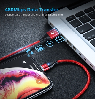 Dây Cáp Sạc Nhanh USB Nam Châm 3A Cho iphone Micro Type C
