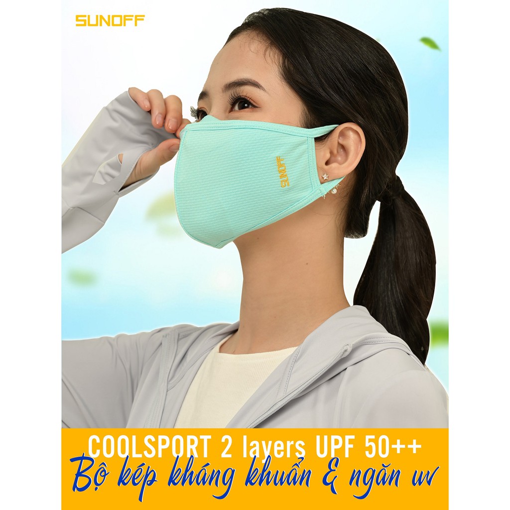 Combo 3 Khẩu Trang Nữ: Kháng Khuẩn - Ngăn 98% Tia UV Sunoff Coolsport | BigBuy360 - bigbuy360.vn