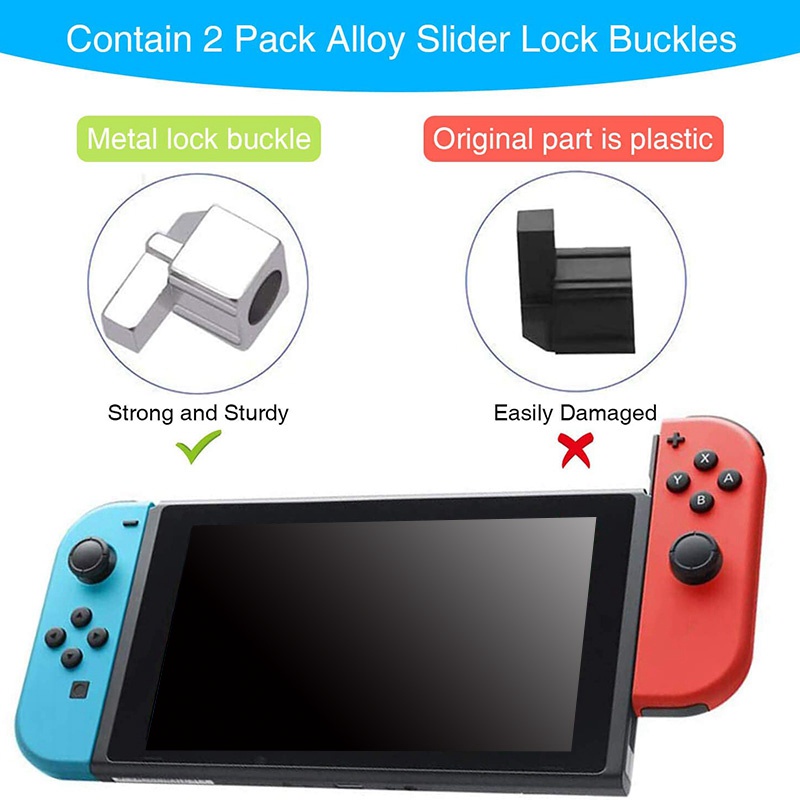 Bộ 2 gói phụ kiện sửa chữa thay thế cần điều khiển Joycon thích hợp cho Nintendo Switch với tuốc nơ vít chéo