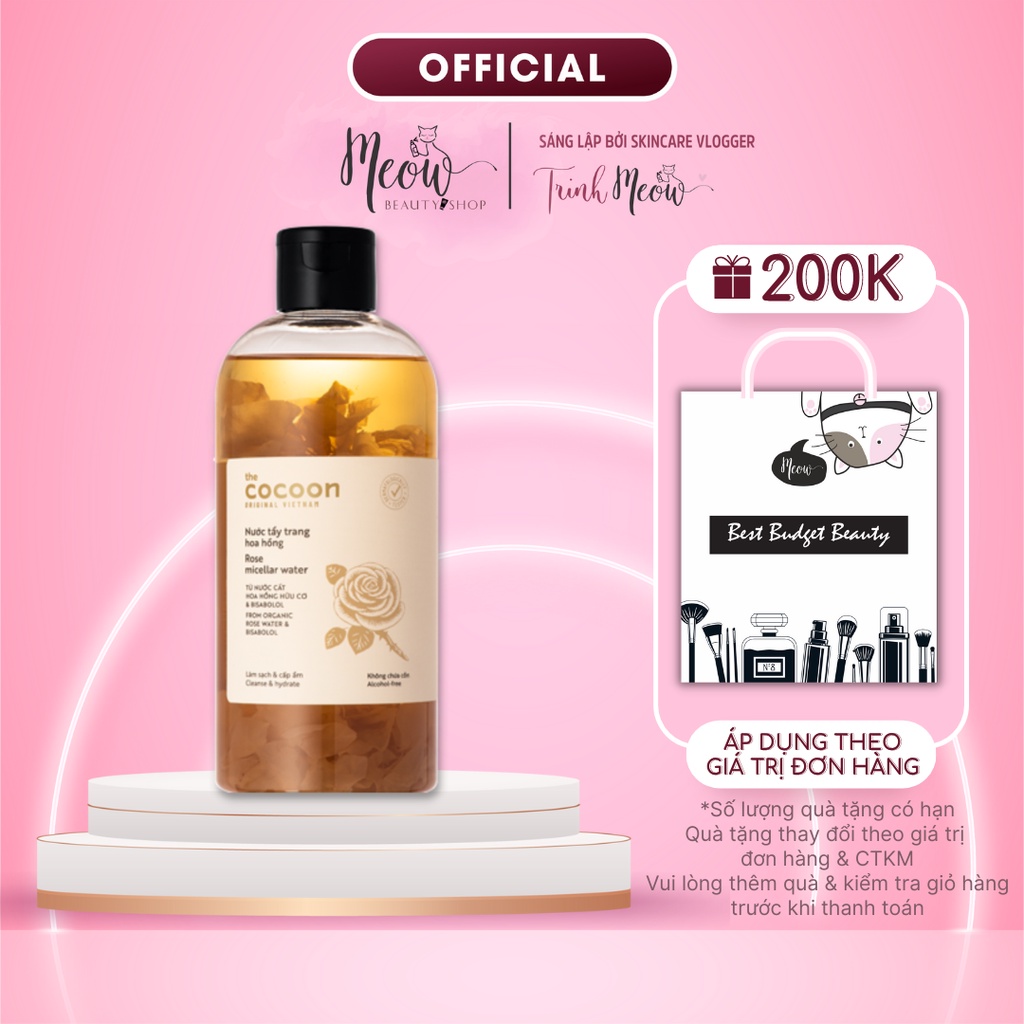 Nước tẩy trang hoa hồng Cocoon 300ml