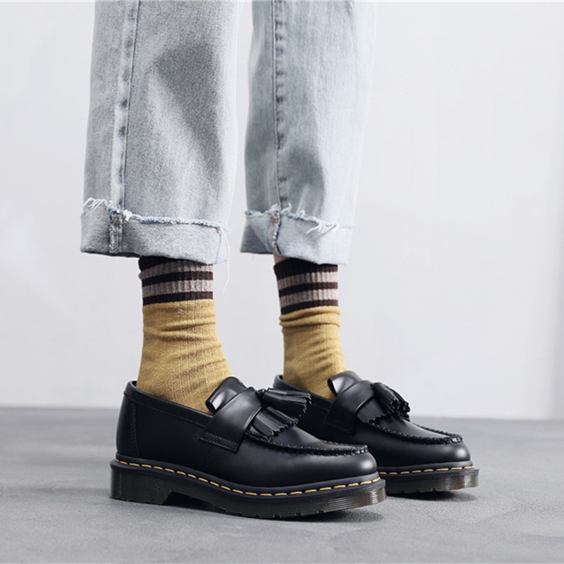 Giày lười Dr.Martens da thật phối tua rua size 35-46 thời trang thường ngày unisex
