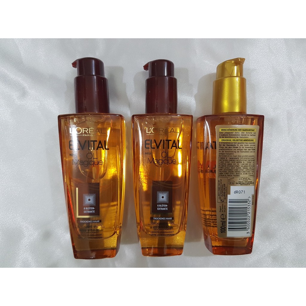 Dầu dưỡng tóc Loreal Elvital Ol Magique 100ml chai thủy tinh của Đức