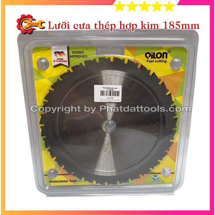Lưỡi Cưa Thép Hợp Kim D185 (185mm) - Chuyên Dụng Cưa Cắt Thép Thanh, Thép Cây, Thép Tấm, Ống Thép Và Thép Hình U, I, V..