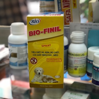 BIO FINIL - Thuốc xịt ve chó mèo chai 100ml