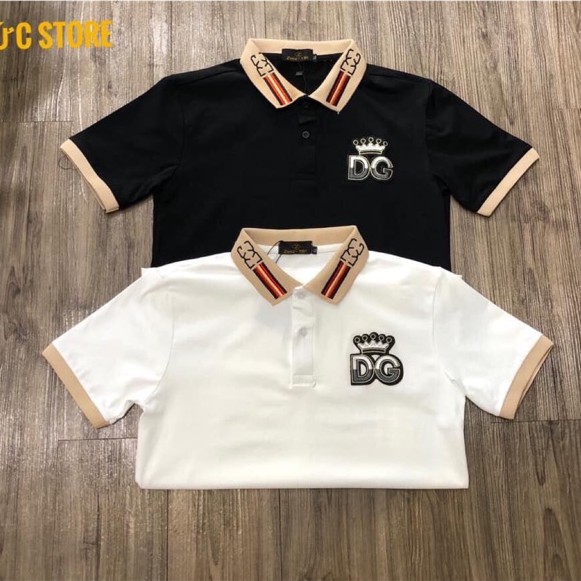 Áo thun nam cổ trụ | Áo thun nam cổ bẻ thêu logo sắc nét