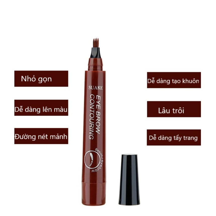 Chì kẻ mày gẩy sợi SUAKE 4 ngòi nét mảnh lâu trôi Eye Brow Contouring 5g | BigBuy360 - bigbuy360.vn