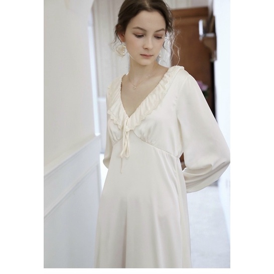 ĐẦM TIỂU THƯ SATIN LỤA CAO CẤP BUỘC NƠ