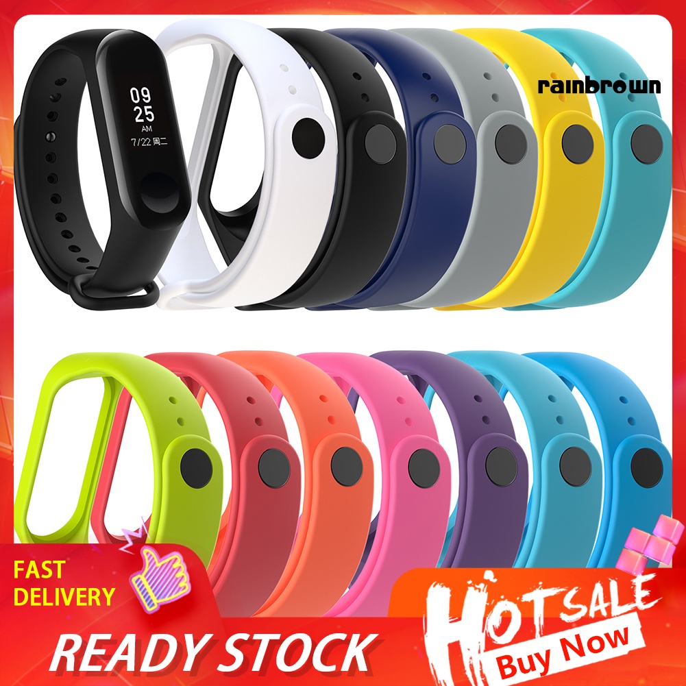 Silicone Replacement Adjustable Watchband Wrist Strap for Xiaomi Mi Band 3/4