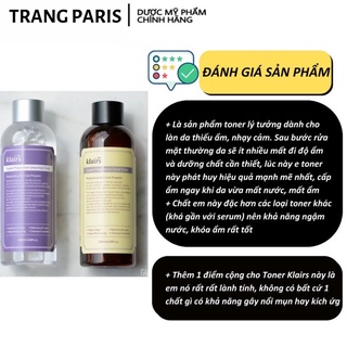 [Chuẩn auth 100%, đủ bill, đi air ✈️] Klairs Supple Preparation Toner