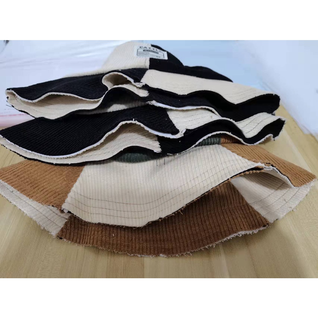 Mũ Bucket Vải Nhung Phong Cách Đường Phố Hàn Quốc Cá Tính