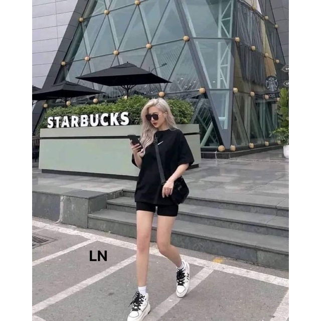 Sét áo phẩy nhỏ + quần legging lửng TH6