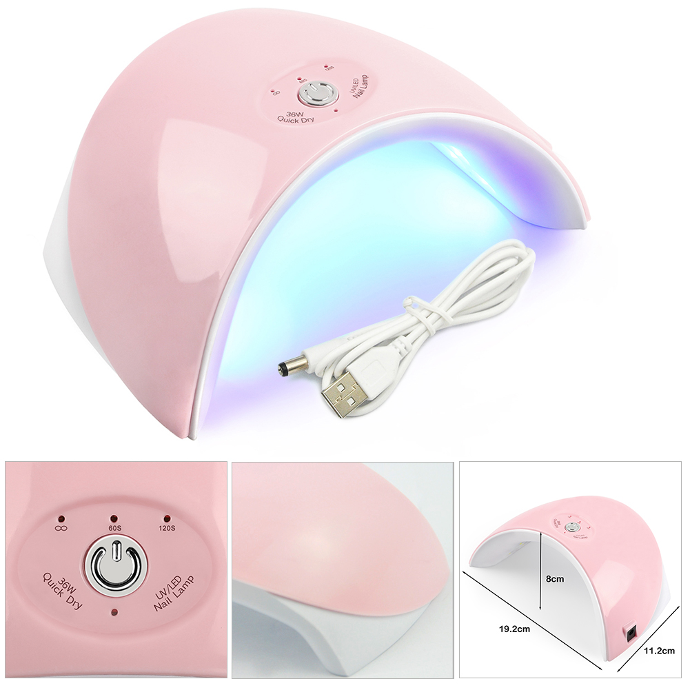 [Hàng mới về] Đèn LED UV hong khô móng tay 36W 60/120 giây
