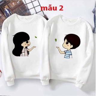 Áo đôi các mẫu gấu cute chất nỉ da cá , dày, ấm áp cho mùa thu đông