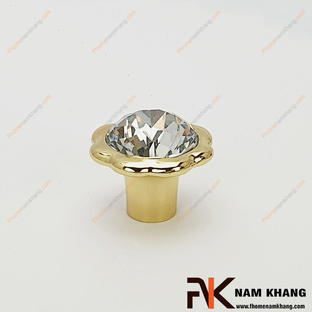 Núm cửa tủ kết hợp đá pha lê NK439-VHD (Màu Vàng)