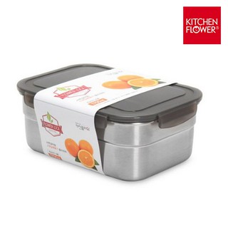 Hộp đựng thực phẩm inox 304 KITCHEN FLOWER/dung tích 1.7 lít/sản xuất Hàn Quốc/Hàng nhập khẩu chính hãng.