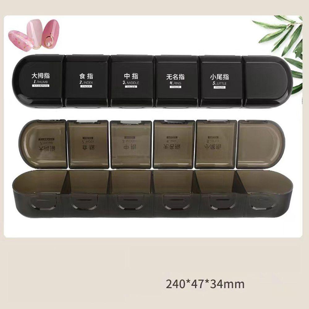 Hộp 6 Ngăn Đựng Hạt Giả Làm Móng Nghệ Thuật|Hộp Nhựa Đựng Trang Sức / Phụ Kiện Làm Móng