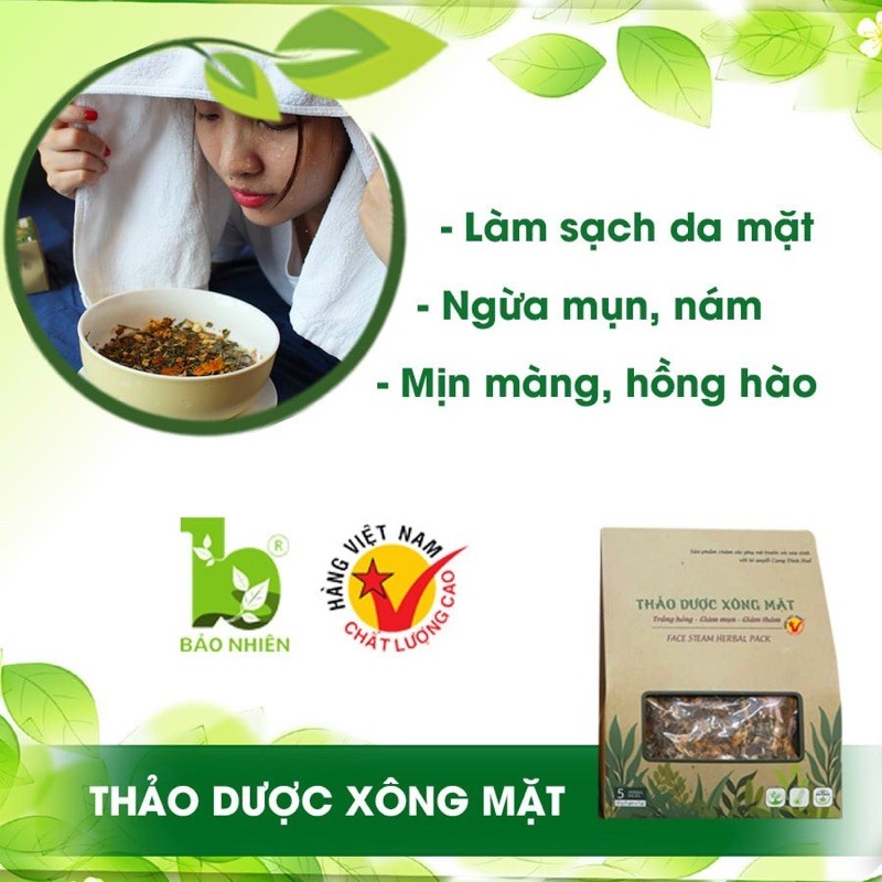 Hộp 5 gói 5gr thảo dược xông mặt Bảo Nhiên