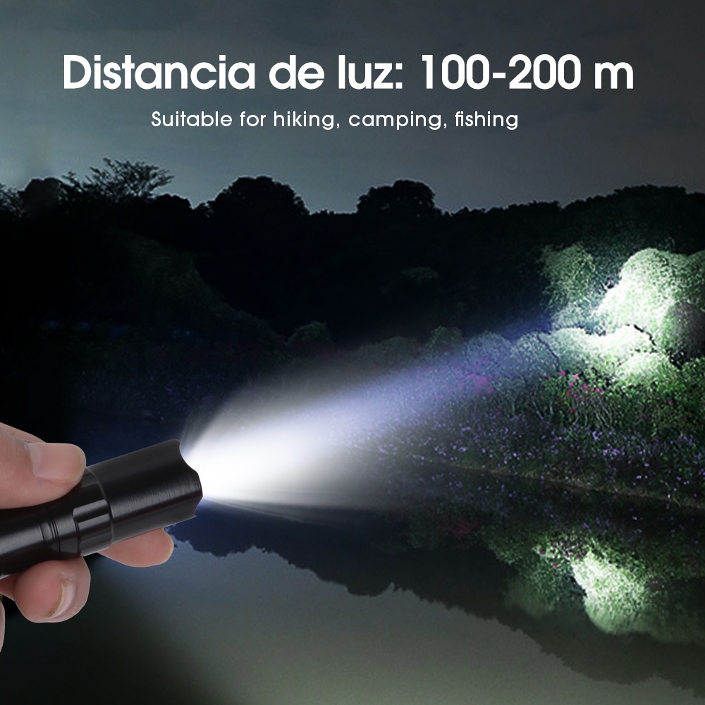 Đèn Pin LED Mini Chống Thấm Nước Sử Dụng Pin 2-5 Tiếng Mang Đi Cắm Trại Tiện Dụng