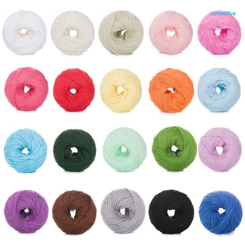 Cuộn Len Cotton Sữa 8 Sợi Màu Sắc Ngọt Ngào Dùng Đan Khăn Choàng/Áo Len DIY