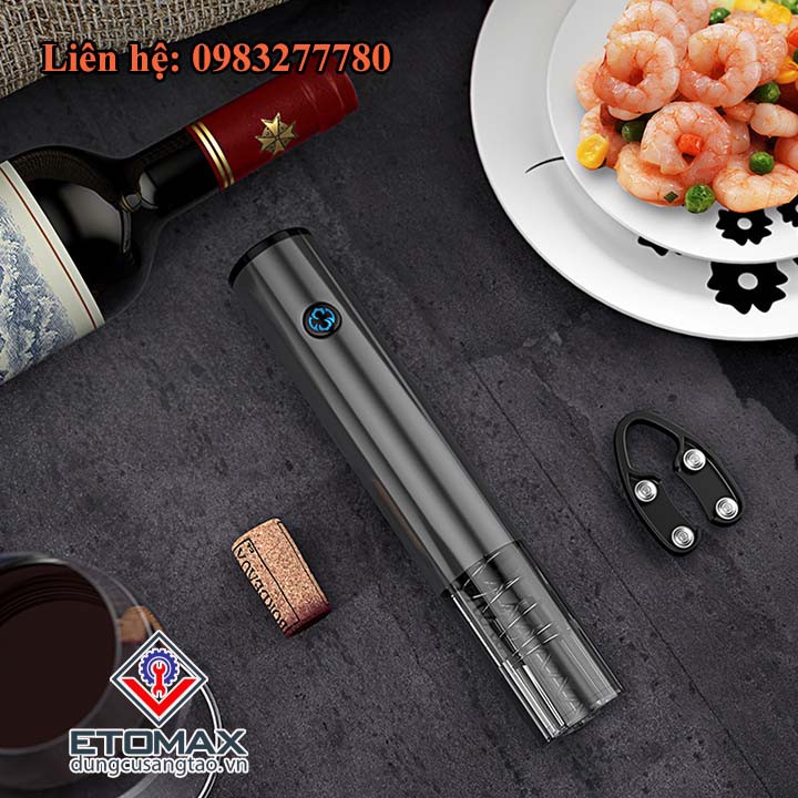 Bộ Dụng Cụ Mở Rượu Vang Tự Động 4 in1 v2 Pin Sạc SW-C001, Qùa Tặng Đẳng Cấp