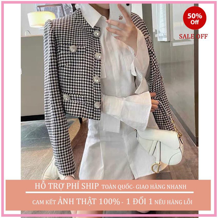 ÁO KHOÁC NHẸ NỮ CHẤT LIỆU DẠ TWEED SIÊU RẺ HỌA TIẾT ZICZAC THỜI TRANG CỰC HOTTREND MÙA THU ĐÔNG  2020