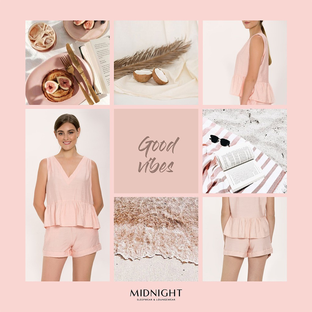 Áo Ruffle Linen (Viền bèo)-Midnight Sleepwear