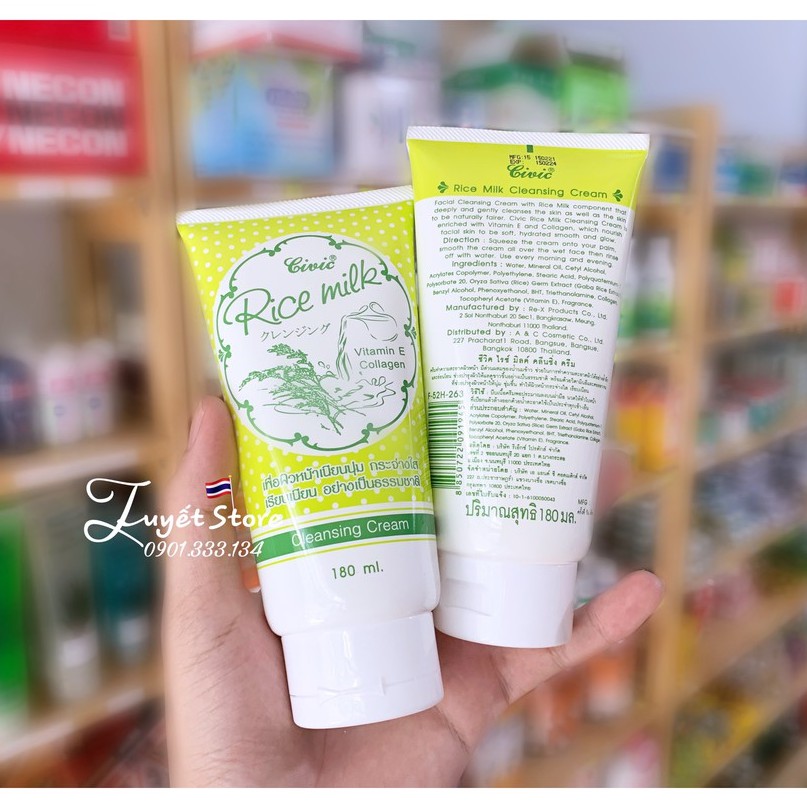 SỮA RỬA MẶT GẠO THÁI LAN CIVIC Rice milk Thái Lan 180ml