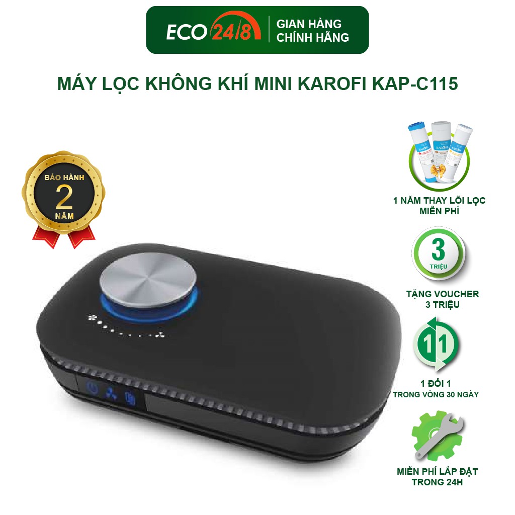 [Mã ELHA22 giảm 5% đơn 300K] Máy Lọc Không Khí Mini KAROFI KAP-C115