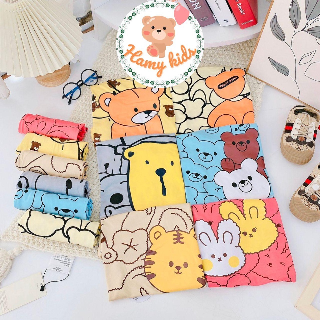 Đồ Bộ MINKY MOM Chính Hãng Tay Cộc Quần Dài Vải Thun Lạnh Bo Chân Cho Bé Trai Bé Gái Từ 0-5 Tuổi Dưới 20kg - Hamykids