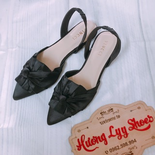 Sandal thắt nơ đế bệt