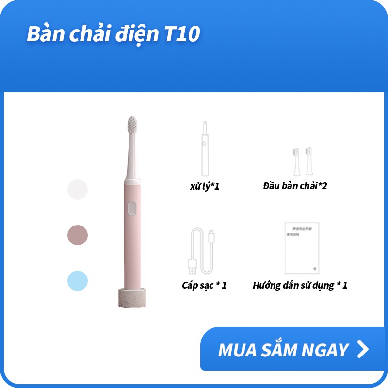 (Hàng Mới Về) Bàn Chải Đánh Răng Tự Động 3 Chế Độ Chất Lượng Cao