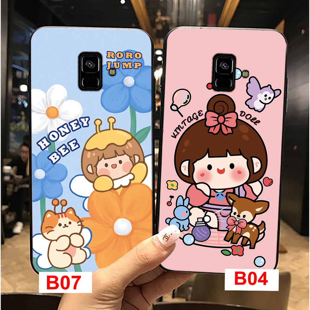 ỐP LƯNG SAMSUNG A6-A6 PLUS-SAMSUNG A8-A8 PLUS ĐẸP IN HÌNH CÔ GÁI SIÊU DỄ THƯƠNG